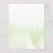 Waterverf Mint Green Plain Elegant Budget Wedding (Achterkant)