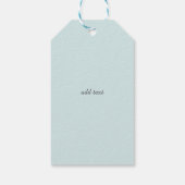 Waterverf Mint Green Rozen Cadeaulabel (Achterkant)