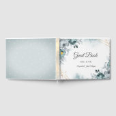 Waterverf Mint Green Rozen Gastenboek (Volledig)