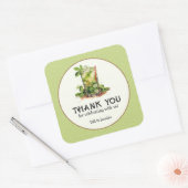 Waterverf Mint Julep Derby Vierkante Sticker (Envelop)