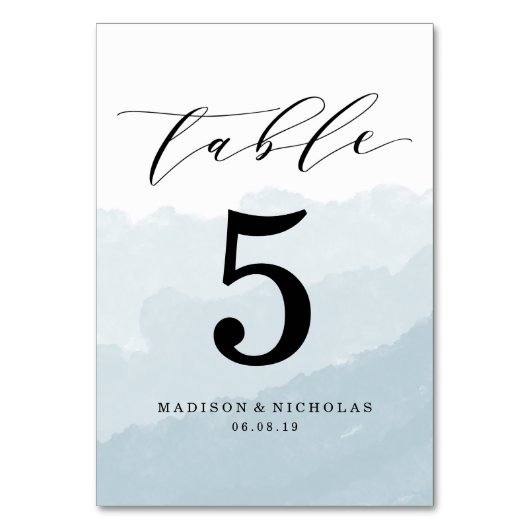 Waterverf Mist | Speciaal tabelnummer Kaart (Voorkant)