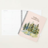 Waterverf  mistig groen dennenbos planner (Display)