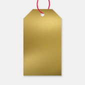 Waterverf Mistletoe & Gold | Aangepaste feestdag Cadeaulabel (Achterkant)