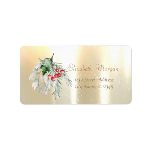 Waterverf Mistletoe Gold Etiket (Voorkant)