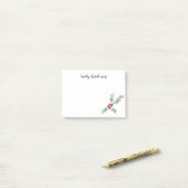 Waterverf Mistletoe Kerstfeestdag Post-it® Notes (Op bureau)
