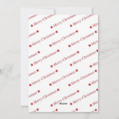 Waterverf Mistletoe Red Ribbon Lijst Kerstmis Feestdagenkaart (Achterkant)