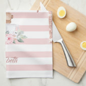 Waterverf mixer, Flowers, Glitter Drivers, Stripes Theedoek (Quarter Fold)