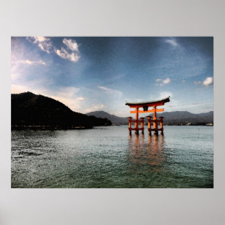 Waterverf Miyajima Poster