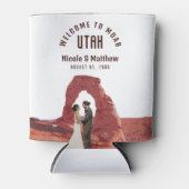 Waterverf Moab Arches Park Utah Bruiloft Welkom Blikjeskoeler (Voorkant)