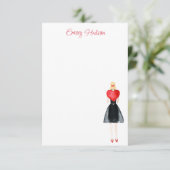 Waterverf Mode Bedankkaart (Staand voorkant)