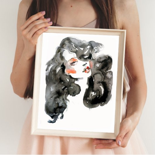 Waterverf Mode illustratie Poster