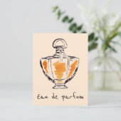 Waterverf mode van parfumflessen Eau de parfum Briefkaart (Staand voorkant)