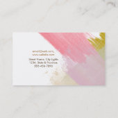 Waterverf Modern Abstract Elegant Cool Artist Visitekaartje (Achterkant)