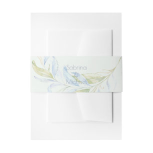 Waterverf Modern Boho Leafy Branches Uitnodigingen Wikkel