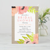 Waterverf Modern Bridal Shower Kaart (Staand voorkant)