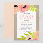 Waterverf Modern Bridal Shower Kaart (Voorkant / Achterkant)