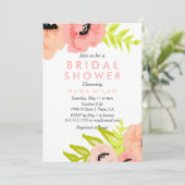 Waterverf Modern Bridal Shower Kaart (Staand voorkant)