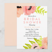 Waterverf Modern Bridal Shower Kaart (Voorkant / Achterkant)