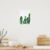 Waterverf Modern Cactus Southwest Poster (Keuken)