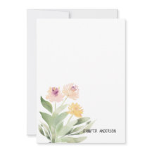 Waterverf Modern Floral Greenery - Gepersonaliseer