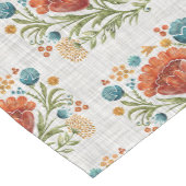 Waterverf Modern Flower Motif Aardse Whimsical Medium Tafelloper (Hoek)