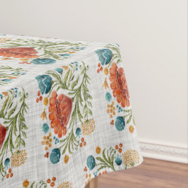 Waterverf Modern Flower Motif Aardse Whimsical Tafelkleed