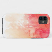 Waterverf modern rood. Eenvoudig abstract koraal Case-Mate iPhone Case (Achterkant (horizontaal))