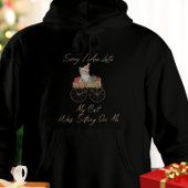 Waterverf Modern Script Red Cat Funny Christmas Hoodie