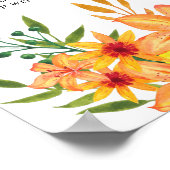 Waterverf moderne bloemensangriabar poster (Hoek)