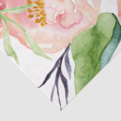 Waterverf Moderne Floral roze gele ontkoppeling Tissuepapier (Detail)