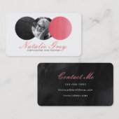 Waterverf Moderne fotocirkels Visitekaartje (Voorkant / Achterkant)