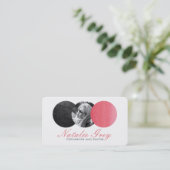 Waterverf Moderne fotocirkels Visitekaartje (Staand voorkant)