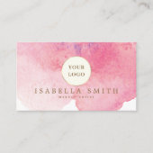 Waterverf moderne Girly Logo Visitekaartje (Voorkant)