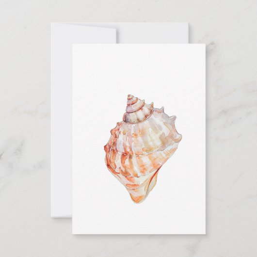 Waterverf Moderne Palmen & Strand Scène QR Code RSVP Kaartje (Achterkant)