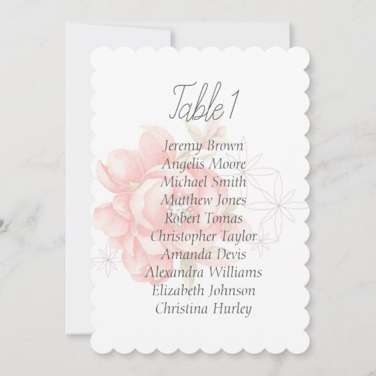 Waterverf moderne rode pioen zitkaart kaart (Voorkant)