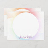 Waterverf Moderne Sjabloon handschrift script chic (Voorkant / Achterkant)