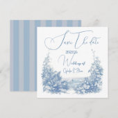 Waterverf moderne typografie bruiloft save the date (Voorkant / Achterkant)