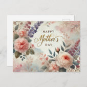 waterverf Moederdag briefkaart (Voorkant / Achterkant)