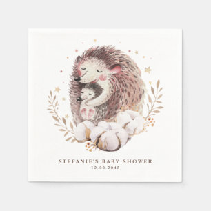 Waterverf Moeders en Baby Egels Baby Shower Servet