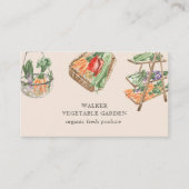 Waterverf moestuin visitekaartje (Voorkant)