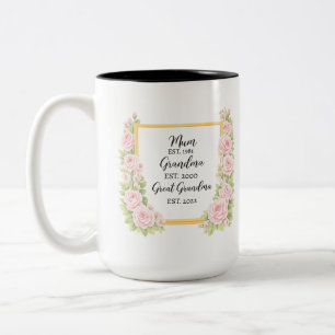 Waterverf mok cadeau voor oma, gepersonaliseerd ca