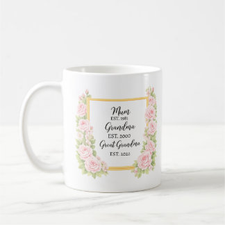 Waterverf mok cadeau voor oma, gepersonaliseerd ca
