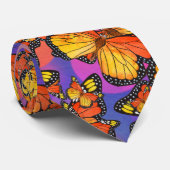 Waterverf Monarch Butterflies 6 Stropdas (Opgerold)