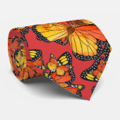 Waterverf Monarch Butterflies 7 Stropdas (Opgerold)