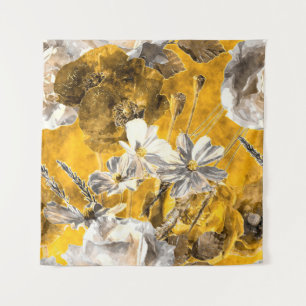 waterverf monochrome florale naadloos wandkleed