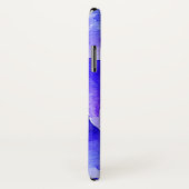 Waterverf Monogram Blauw & Paarse Bloem Case-Mate iPhone Case (Achterkant / rechts)