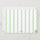 Waterverf Monogram Initiaal Geboorteplaats Foto Feestdagenkaart (Achterkant)