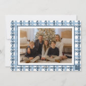 Waterverf Monogram Initiaal Notenkraker Crest Foto Feestdagenkaart (Achterkant)