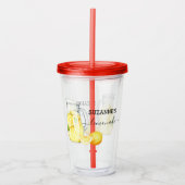 Waterverf monogram limonade Drink Acryl Drinkbeker (Voorkant)