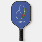 Waterverf monogram O blauw Pickleball Paddle (Voorkant)